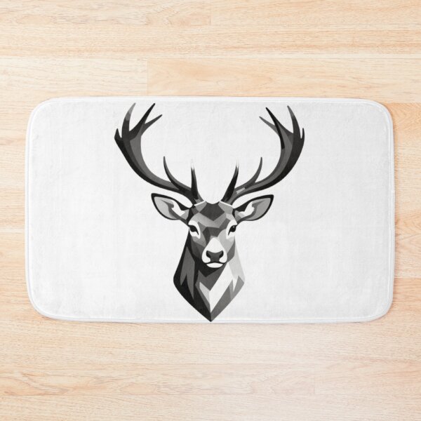 Item preview, Geometric Deer Head Monochrome designed and sold by RandomWalker.