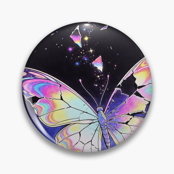 Item preview, Psychedelic Shattered Crystal Butterfly - Iridescent Cosmic Art designed and sold by Hen-C-Art.