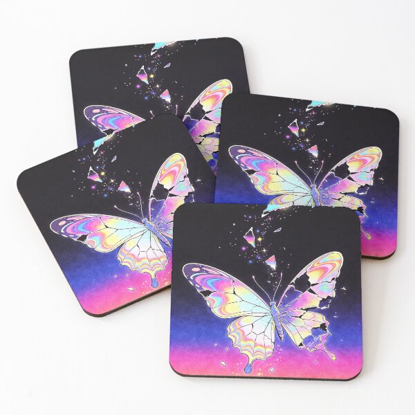 Item preview, Psychedelic Shattered Crystal Butterfly - Iridescent Cosmic Art designed and sold by Hen-C-Art.