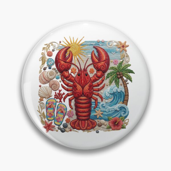Item preview, Fun Embroidered Lobster designed and sold by BMODesigns.