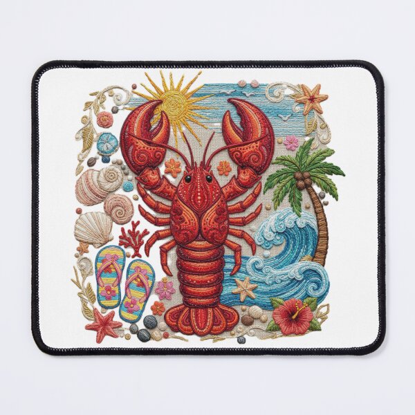 Item preview, Fun Embroidered Lobster designed and sold by BMODesigns.