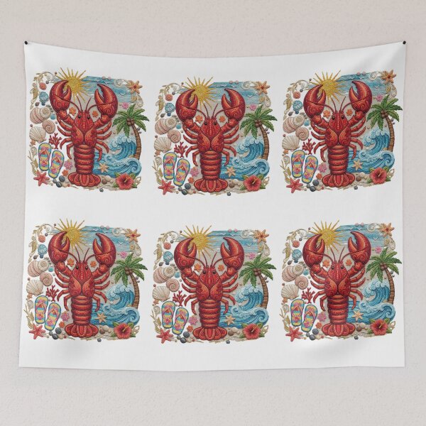 Item preview, Fun Embroidered Lobster designed and sold by BMODesigns.
