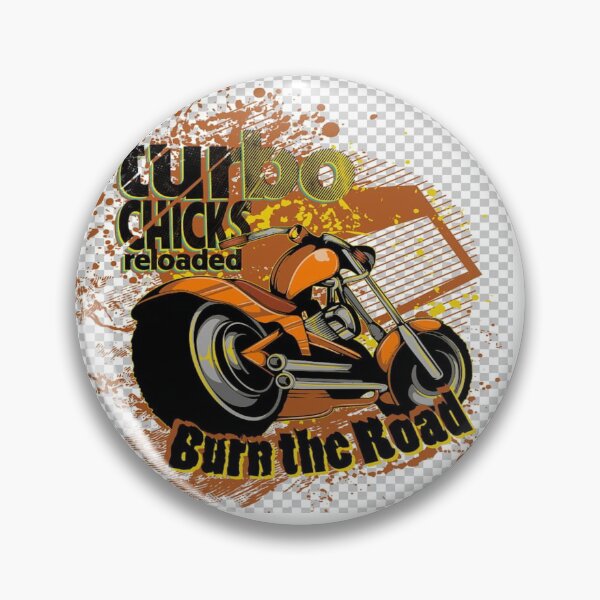 Item preview, Turbo Chicks Reloaded Burn The Road Motorcycle Vintage Graphic designed and sold by WantStyleyou.