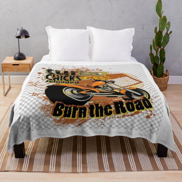 Item preview, Turbo Chicks Reloaded Burn The Road Motorcycle Vintage Graphic designed and sold by WantStyleyou.