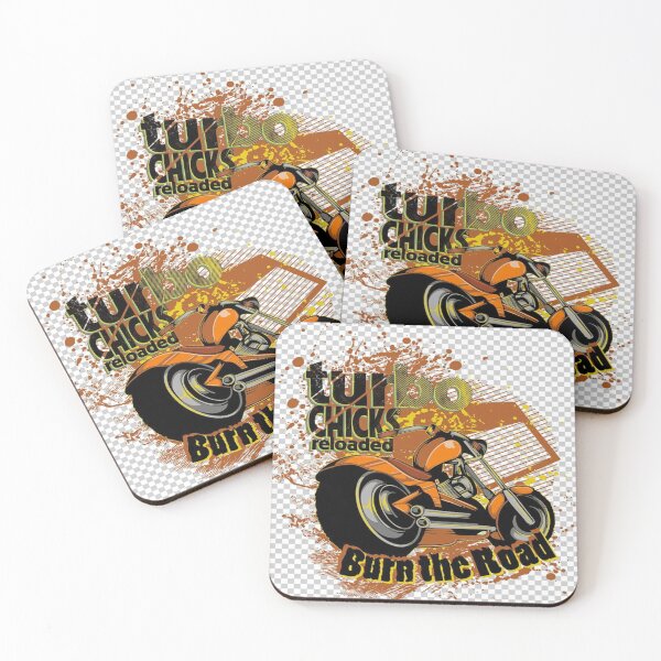 Item preview, Turbo Chicks Reloaded Burn The Road Motorcycle Vintage Graphic designed and sold by WantStyleyou.