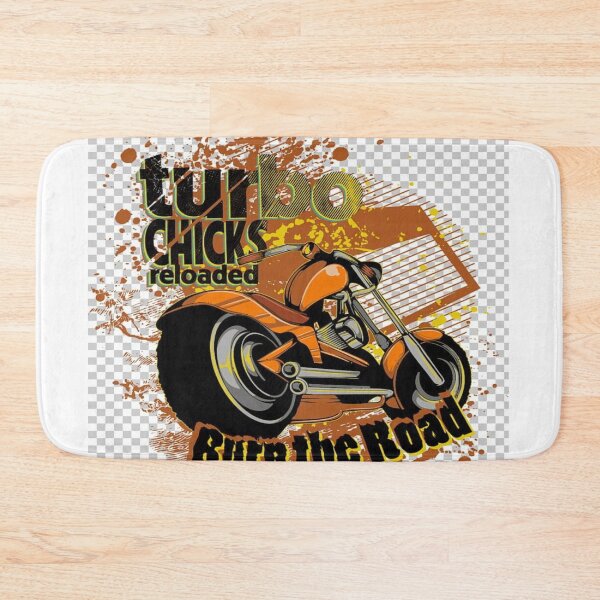 Item preview, Turbo Chicks Reloaded Burn The Road Motorcycle Vintage Graphic designed and sold by WantStyleyou.