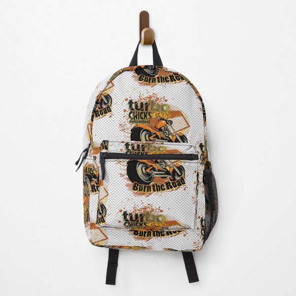 Item preview, Turbo Chicks Reloaded Burn The Road Motorcycle Vintage Graphic designed and sold by WantStyleyou.