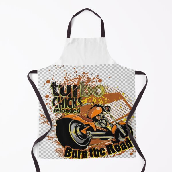 Item preview, Turbo Chicks Reloaded Burn The Road Motorcycle Vintage Graphic designed and sold by WantStyleyou.