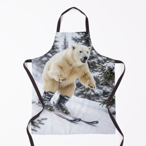 Item preview, Downhill Skiing Polar Bear designed and sold by Tridentulus.