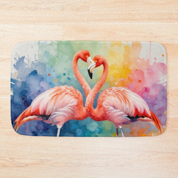 Item preview, Flamingo Lovers Watercolor Splash designed and sold by RandomWalker.