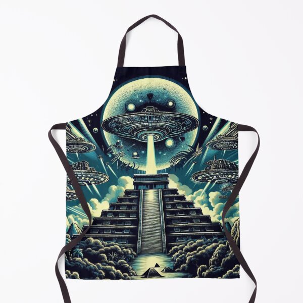 Item preview, UFOs Over Ancient Pyramids – Cosmic Encounter designed and sold by Dogandesighn.