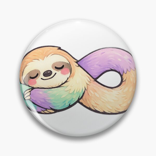 Item preview, Sleepy Sloth Curled Into an Infinity Symbol designed and sold by eignvalue.