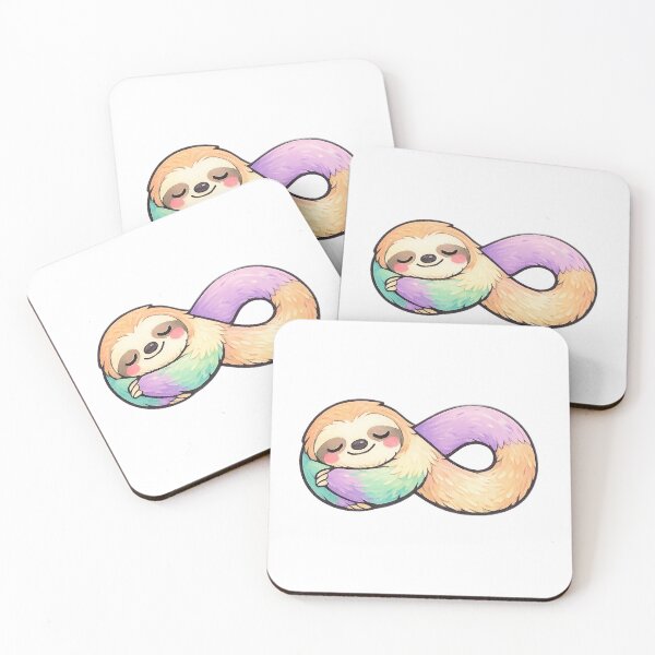 Item preview, Sleepy Sloth Curled Into an Infinity Symbol designed and sold by eignvalue.