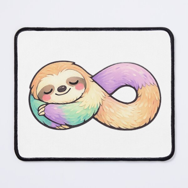Item preview, Sleepy Sloth Curled Into an Infinity Symbol designed and sold by eignvalue.