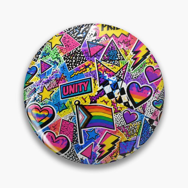 Item preview, 80s MTV Comic Stickers Pop Art Pride Pattern designed and sold by BeJolley.
