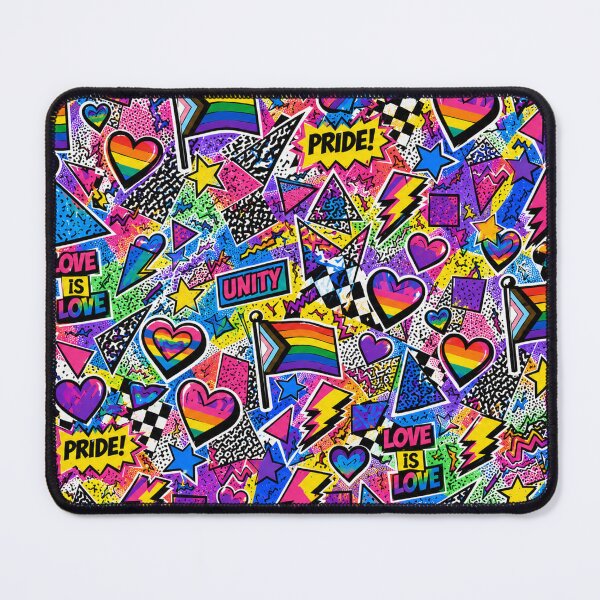 Item preview, 80s MTV Comic Stickers Pop Art Pride Pattern designed and sold by BeJolley.