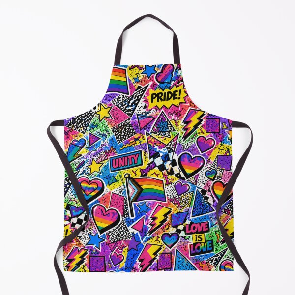 Item preview, 80s MTV Comic Stickers Pop Art Pride Pattern designed and sold by BeJolley.