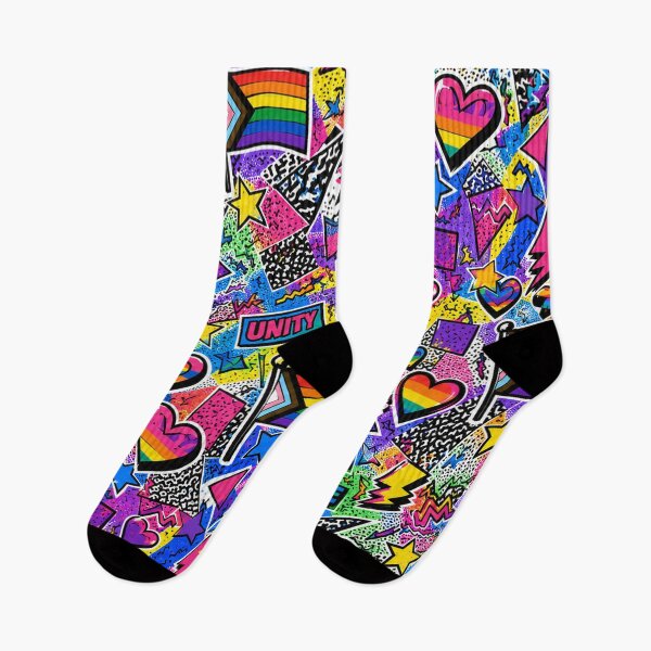 Item preview, 80s MTV Comic Stickers Pop Art Pride Pattern designed and sold by BeJolley.