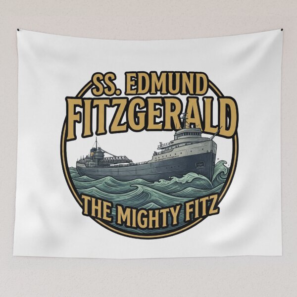 Item preview, mighty fitz lake freighter memorial designed and sold by ArtDesignTp.