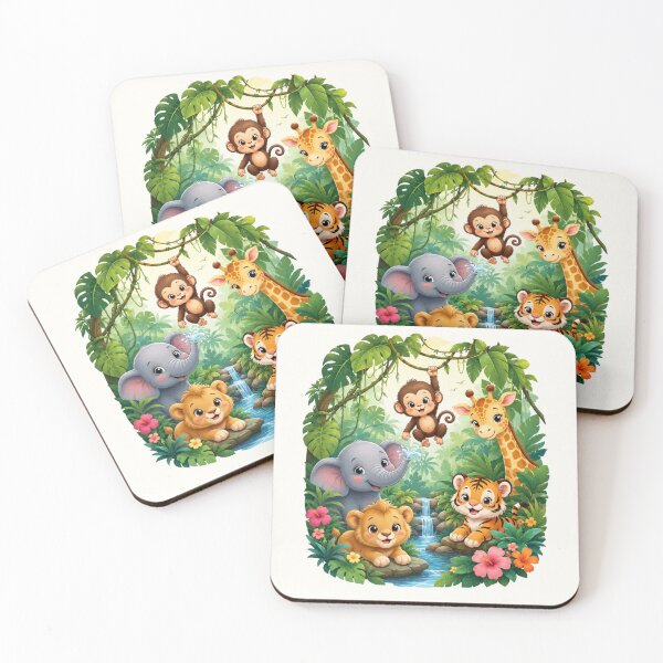 Item preview, Cute jungle Animal friends - baby safari cartoon illustration  designed and sold by urbanshop7.