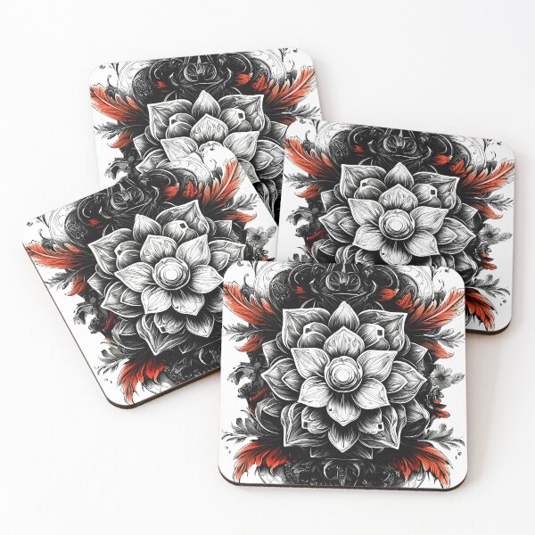 Item preview, floral decor tattoo digital artwork design bw ornament digital artwork dejco.art designed and sold by dejco.art.