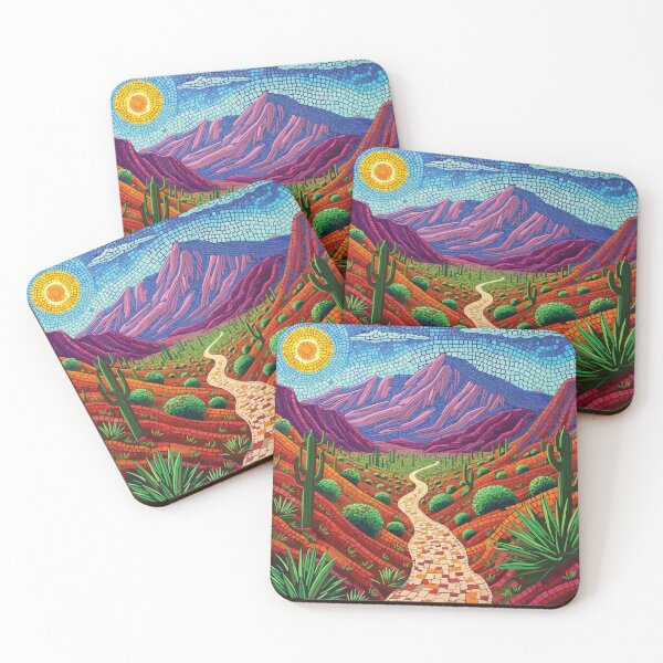 Item preview, Big Bend National Park Mosaic Landscape Art Print designed and sold by designmari.
