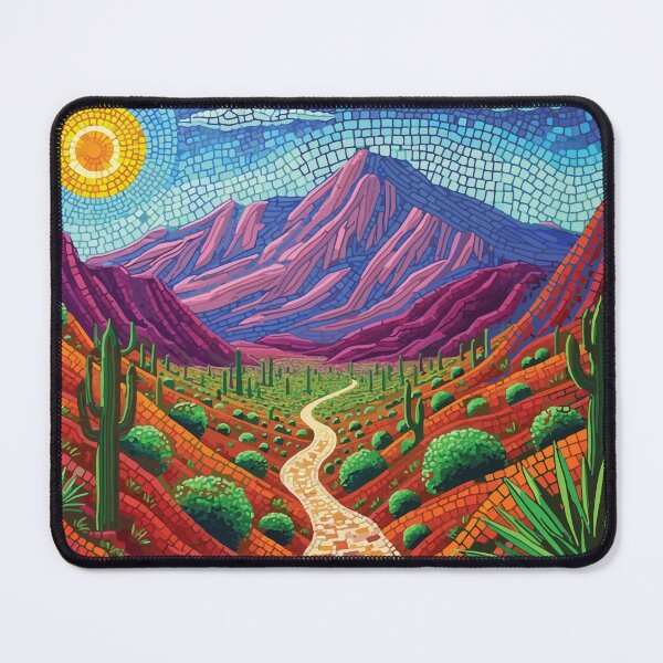 Item preview, Big Bend National Park Mosaic Landscape Art Print designed and sold by designmari.