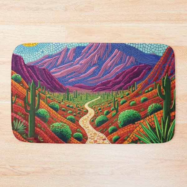 Item preview, Big Bend National Park Mosaic Landscape Art Print designed and sold by designmari.