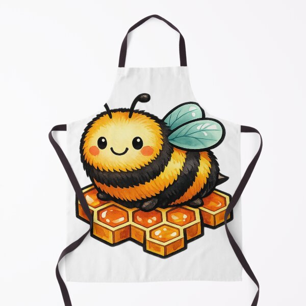 Item preview, Chubby Honeybee on Golden Honeycomb Hexagons designed and sold by eignvalue.