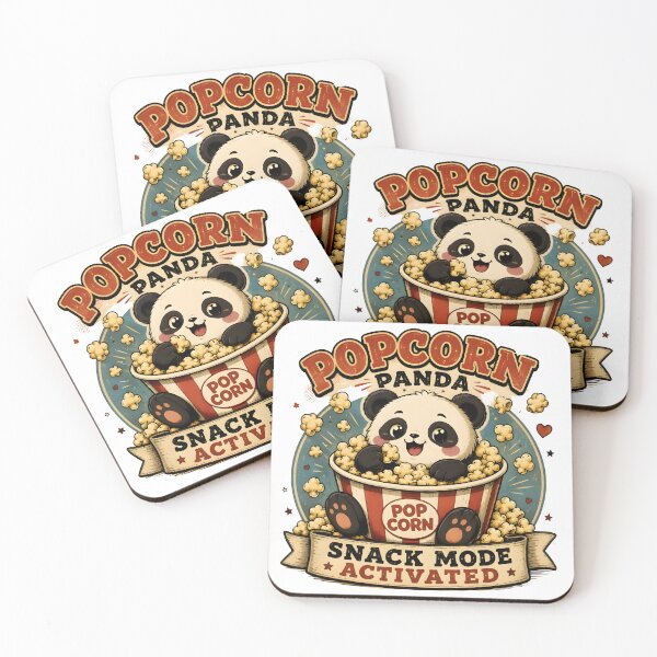 Item preview, Popcorn Panda - Snack Mode Activated Cute Kawaii Panda Popcorn Cartoon  designed and sold by Snackwear Apparel.
