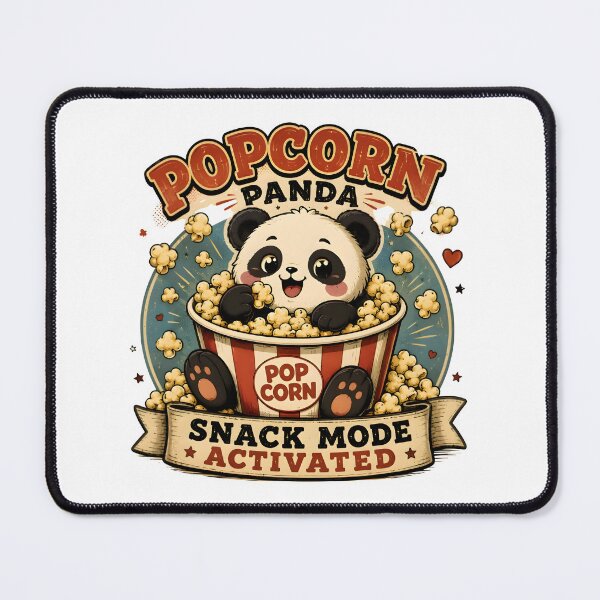 Item preview, Popcorn Panda - Snack Mode Activated Cute Kawaii Panda Popcorn Cartoon designed and sold by Snackwear Apparel.