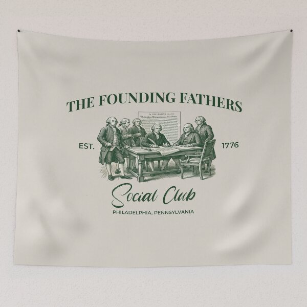 Item preview, The Founding Fathers Social Club American Republic Vintage Streetwear designed and sold by FIREDesignsPOD.