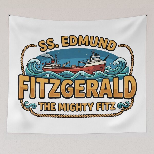 Item preview, mighty fitz lake superior nautical heritage tribute designed and sold by ArtDesignTp.