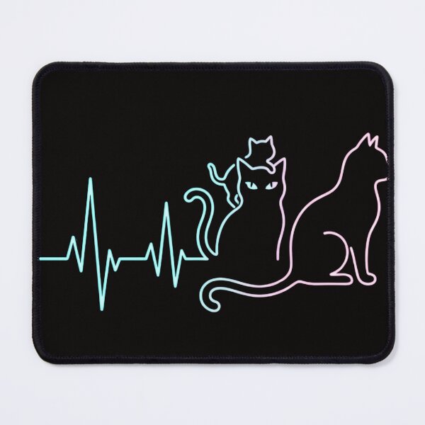 Item preview, Cute Heartbeat Cat Lover Minimalist Feline Essential T-Shirt designed and sold by Maravillio.