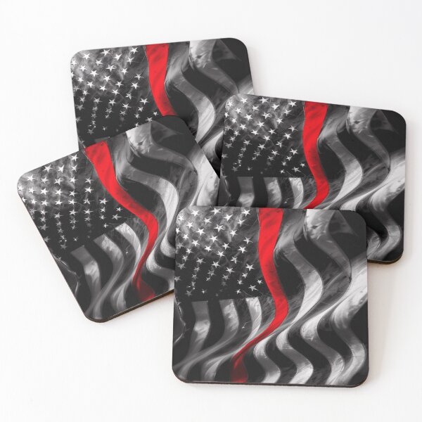 Item preview, Thin Red Line American Flag Firefighter Support Fire Rescue Design designed and sold by artistwill.