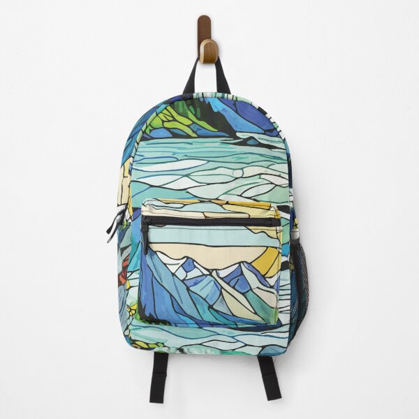 Item preview, Kenai Fjords National Park Mosaic Landscape Art Print designed and sold by designmari.