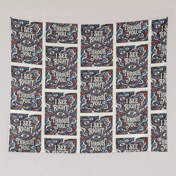 Item preview, I See Right Through You Vintage Trippy Eyes Art designed and sold by Hen-C-Art.