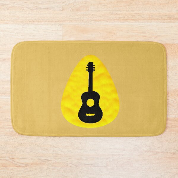 Item preview, Yellow Guitar Pick Acoustic Silhouette designed and sold by AstronautMerch.