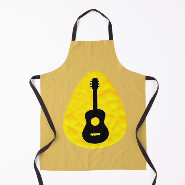 Item preview, Yellow Guitar Pick Acoustic Silhouette designed and sold by AstronautMerch.
