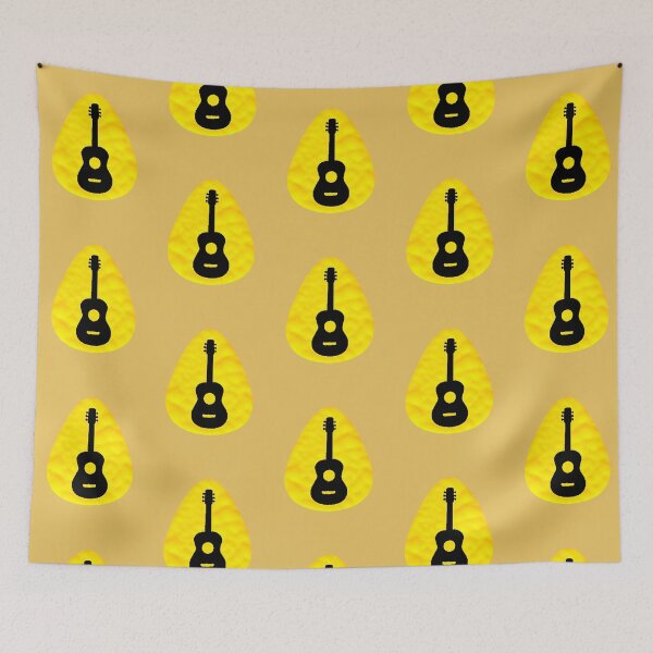 Item preview, Yellow Guitar Pick Acoustic Silhouette designed and sold by AstronautMerch.