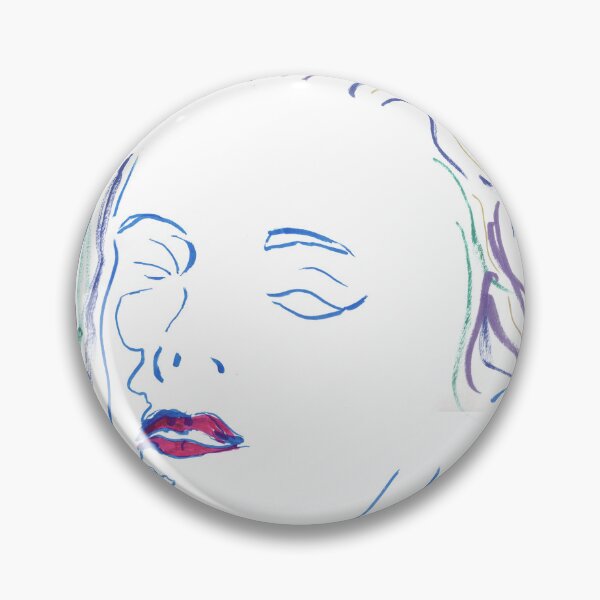 Item preview, Woman's Face in Color — Gestural Ink Portrait designed and sold by essentialink.