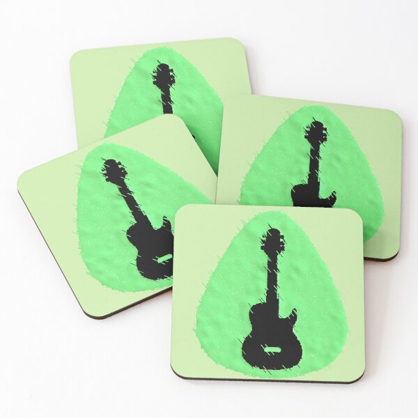 Item preview, Neon Green Glitch Electric Guitar Pick designed and sold by AstronautMerch.
