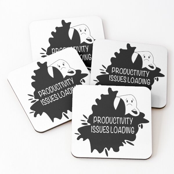 Item preview, Coffee Spill Productivity Issues | Black and white designed and sold by Preyer Made.