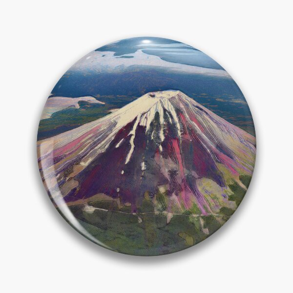 Item preview, Majestic Mount Fuji Aerial View - Vibrant Impressionist Japan Landscape designed and sold by ArtworkNorth.