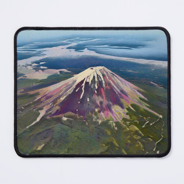 Item preview, Majestic Mount Fuji Aerial View - Vibrant Impressionist Japan Landscape designed and sold by ArtworkNorth.