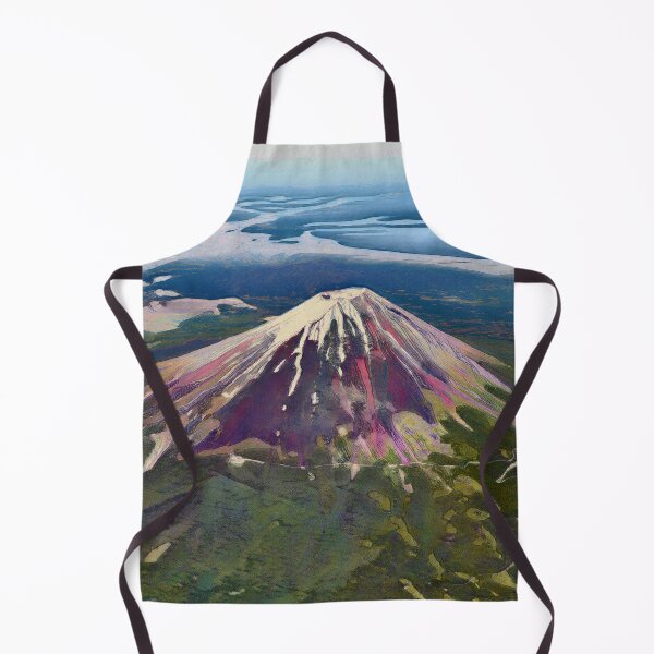 Item preview, Majestic Mount Fuji Aerial View - Vibrant Impressionist Japan Landscape designed and sold by ArtworkNorth.