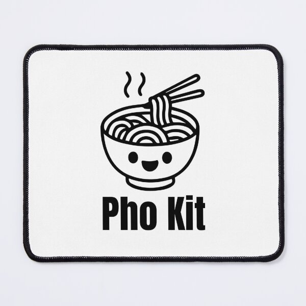 Item preview, Black Cute Pho Noodle Bowl Kawaii Vietnamese Soup Design designed and sold by luckyhue.