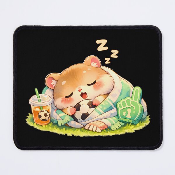 Item preview, Sleepy Match Hamster ?⚽ Cute Football Fan Design designed and sold by Pick'n Quick.