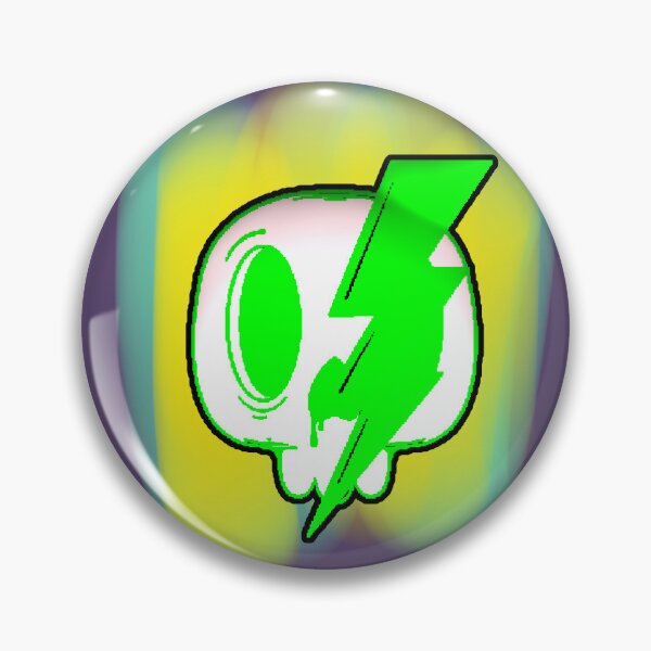 Item preview, Spooky Kawaii Neon Green Lightning Skull designed and sold by AstronautMerch.