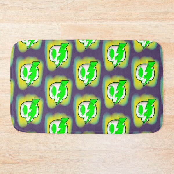 Item preview, Spooky Kawaii Neon Green Lightning Skull designed and sold by AstronautMerch.